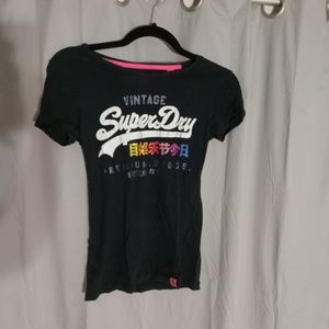 Navy/Rainbow Superdry T-shirt (S)